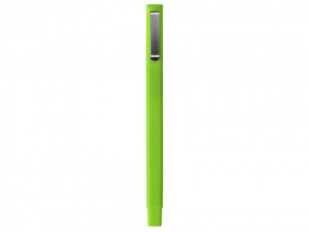Ручка шариковая пластиковая Quadro Soft, квадратный корпус с покрытием софт-тач, зеленое яблоко