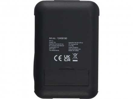 Savvy модульный кабель для зарядки из переработанной пластмассы с держателем для мобильного телефона - Черный