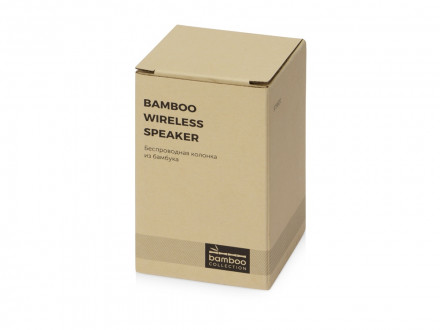 Портативная колонка из бамбука Bongo, натуральный