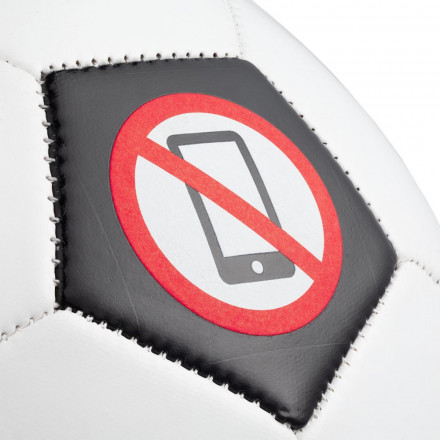 Мяч футбольный «Иди во двор!», бело-черный