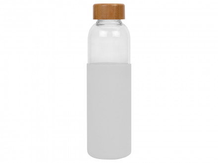 Бутылка для воды стеклянная Refine, в чехле, 550 мл, белый (P)