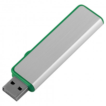 Флешка Ferrum, серебристая с зеленым, 8 Гб 1