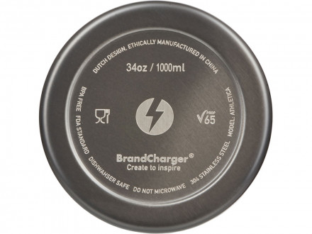 Бутылка для воды Athletica, 1000 мл, нержавеющая сталь, серый (Р)