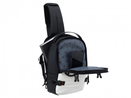 Рюкзак на одно плечо TORBER Xtreme, белый/чёрный, 20 х 8 х 31 см, 5л