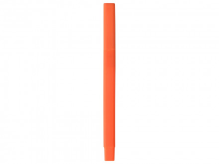 Ручка шариковая пластиковая Quadro Soft, квадратный корпус с покрытием софт-тач, оранжевый/черный