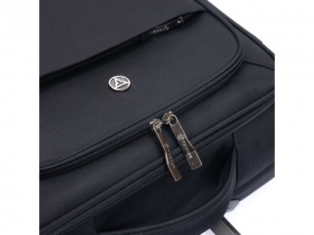 Чемодан TORBER БРОСНО, чёрный, нейлон 600D, 43,5 х 26 х 68 см, 56 л
