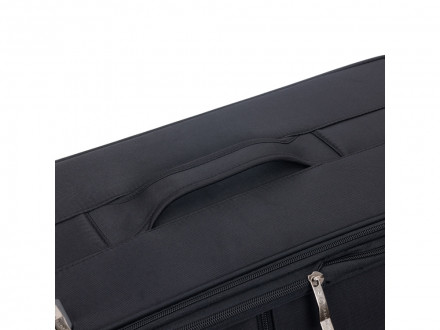 Чемодан TORBER БРОСНО, чёрный, нейлон 600D, 43,5 х 26 х 68 см, 56 л