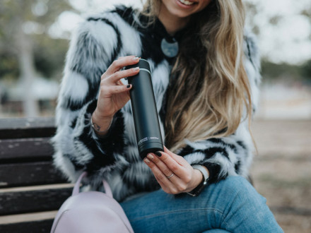 Термос SKINNY MINI, черный (P)