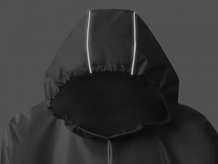 Дождевик - пончо Galaxy со светоотражающими элементами, белый