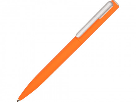 Ручка шариковая пластиковая Bon с покрытием soft touch, оранжевый