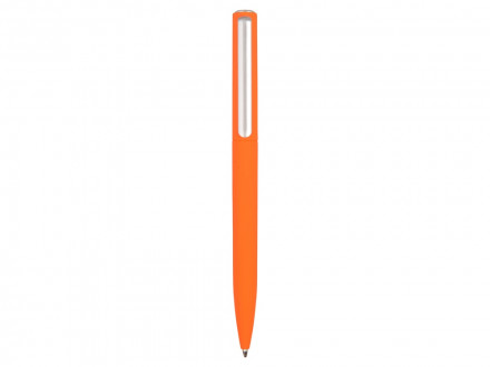 Ручка шариковая пластиковая Bon с покрытием soft touch, оранжевый