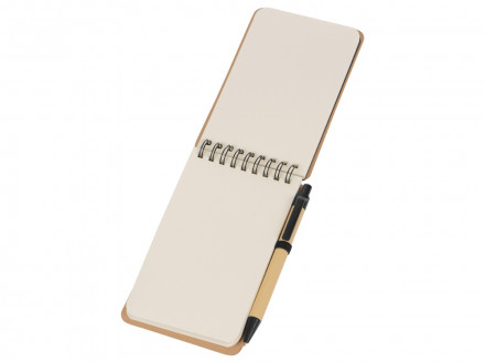 Набор канцелярский с блокнотом и ручкой Masai, 70 л. нелинованных, черный