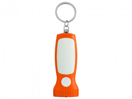 Брелок-фонарик Каяма, оранжевый/белый