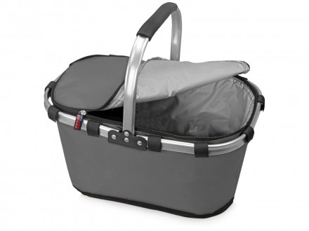 Изотермическая сумка-холодильник FROST складная с алюминиевой рамой, серый