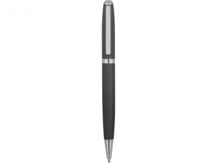 Ручка металлическая шариковая Flow soft-touch, серый/серебристый