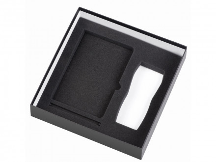 Подарочный набор с блокнотом С2, металлической ручкой и термокружкой, фиолетовый