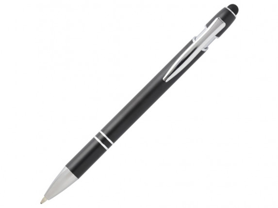 Kish шариковая ручка с серебристой отделкой - сплошной черный (синие чернила)
