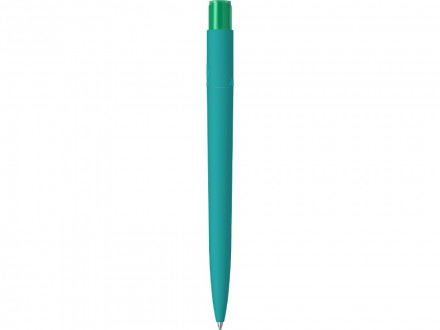 Шариковая ручка RECYCLED PET PEN PRO K transparent GUM soft-touch, бирюзовый
