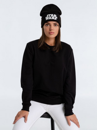 Шапка с люминесцентной вышивкой Star Wars, черная