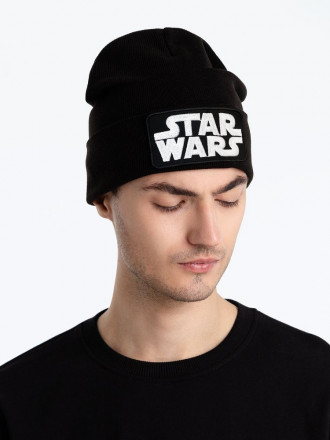 Шапка с люминесцентной вышивкой Star Wars, черная