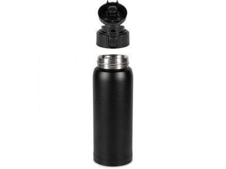 Термокружка Relaxika 701 (0,48 литра), черная (без лого)