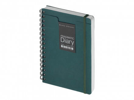 Ежедневник недатированный на гребне А5 Pragmatic, темно-зеленый