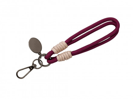 Брелок-браслет Bohemian c металлическим держателем для телефона, бургунди