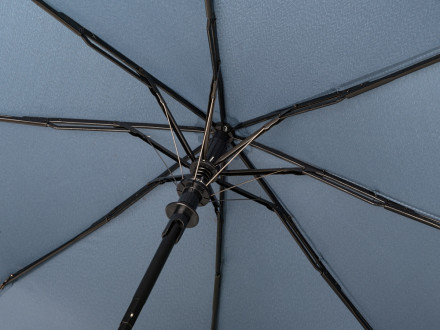 Зонт-полуавтомат Roof с куполом из переработанного пластика, антрацит 2165C