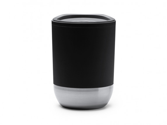 Термокружка LINDE с двойными стенками из переработанного полипропилена, черный