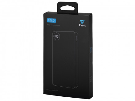 Внешний аккумулятор с дисплеем Mild, 10 000 mAh, синий