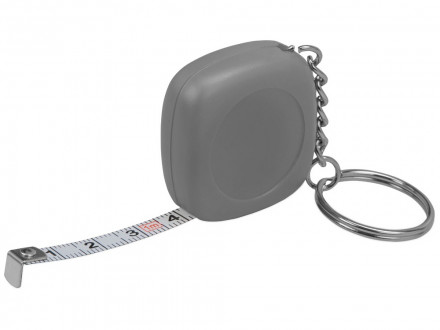 Брелок-рулетка 1м Block, серый