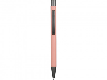 Ручка металлическая soft-touch шариковая Tender, пыльно-розовый