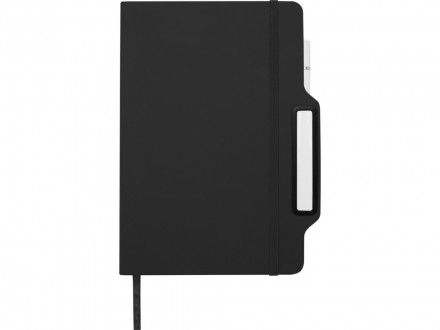 Nexus блокнот формата А5 в твердой обложке с ручкой и карандашом - сплошной черный