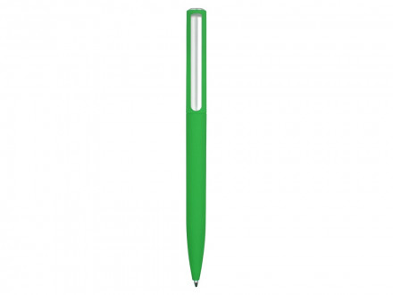 Ручка шариковая пластиковая Bon с покрытием soft touch, зеленый