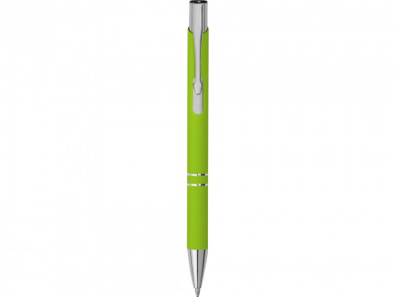 Ручка металлическая шариковая Legend Gum софт-тач, зеленое яблоко