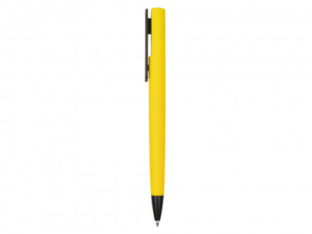 Ручка пластиковая шариковая C1 софт-тач, желтый