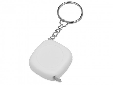 Брелок-рулетка 1м Block, белый