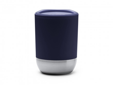 Термокружка LINDE с двойными стенками из переработанного полипропилена, синий нэйви