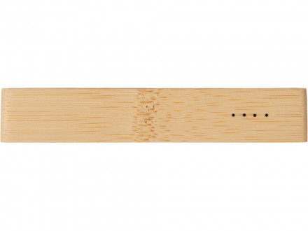 Внешний аккумулятор с подсветкой лого Reedia S2, 5000 mAh, бамбук, черный