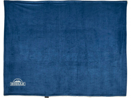 Шерповое покрывало Cosie с вельветом, темно-синий