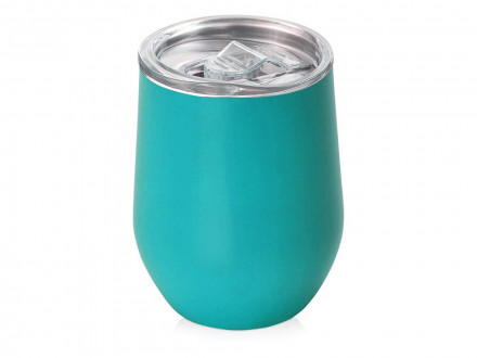 Вакуумная термокружка Sense, непротекаемая крышка, бирюзовый (Р)