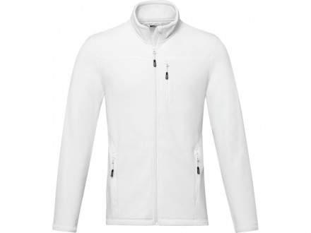 Мужская флисовая куртка Amber на молнии из переработанных материалов по стандарту GRS, белый