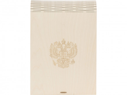 Набор бокалов для шампанского За Россию Chinelli в деревянной коробке