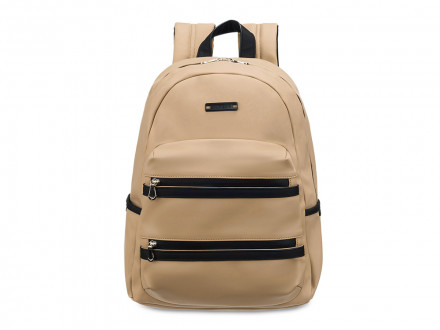 Рюкзак TORBER НОВА с отделением для ноутбука 14.1, бежевый, полиэстер, 31,5 х 12,5 х 39,5 см