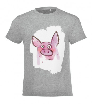 Футболка детская Funny Animals, серый меланж