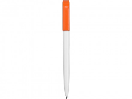 Ручка пластиковая шариковая Миллениум Color CLP, белый/оранжевый