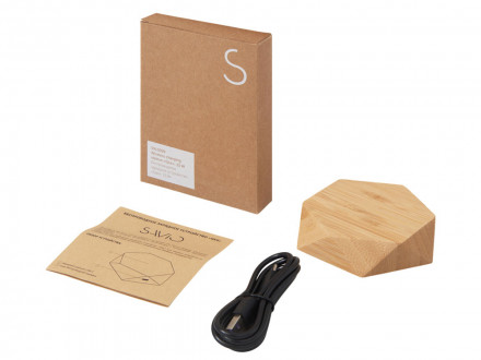 Беспроводное зарядное устройство Gex, 15 Вт, бамбук