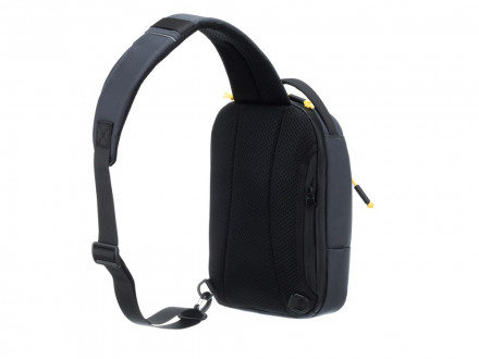 Рюкзак TORBER VOYAGE на одно плечо, серый, полиэстер 900D, 20х10х30 см, 5 л