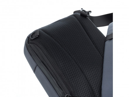 Рюкзак TORBER VOYAGE на одно плечо, серый, полиэстер 900D, 20х10х30 см, 5 л