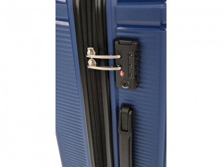 Чемодан 4-х колесный, Magellan, TRINIDAD, 70л, синий металлик